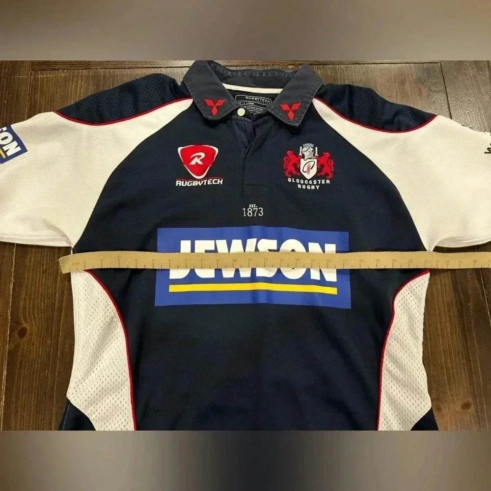 Gloucester Rugby Away Rugbytech 2008-2009 Professional Polo Rugby Jersey - Picture 11 of 12